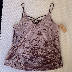 American Eagle Crushed Velvet Tank Top NWT